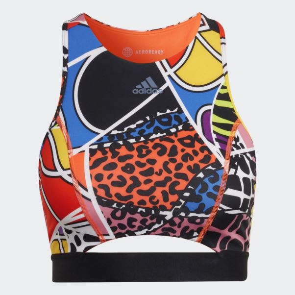 Soutien-gorge à Maintien Moyen Adidas Rich Mnisi Orange Vrai