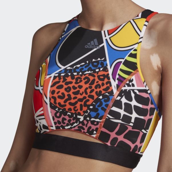 Soutien-gorge à Maintien Moyen Adidas Rich Mnisi Orange Vrai