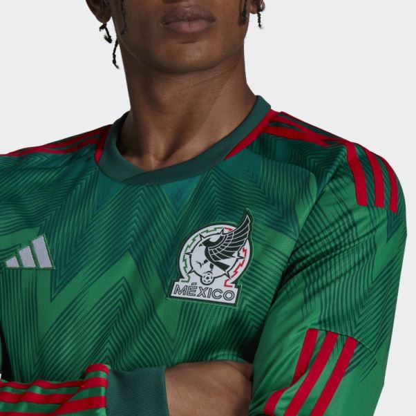 Adidas Mexico 22 Maillot Domicile Manches Longues Vert