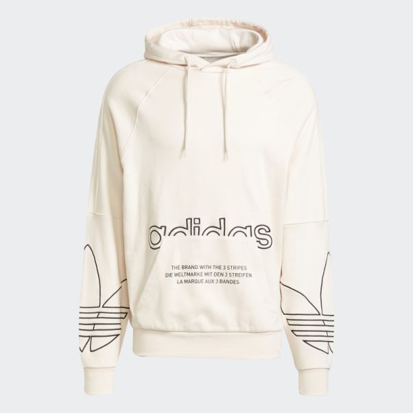 Adidas Sweat à Capuche Tricolore Blanc