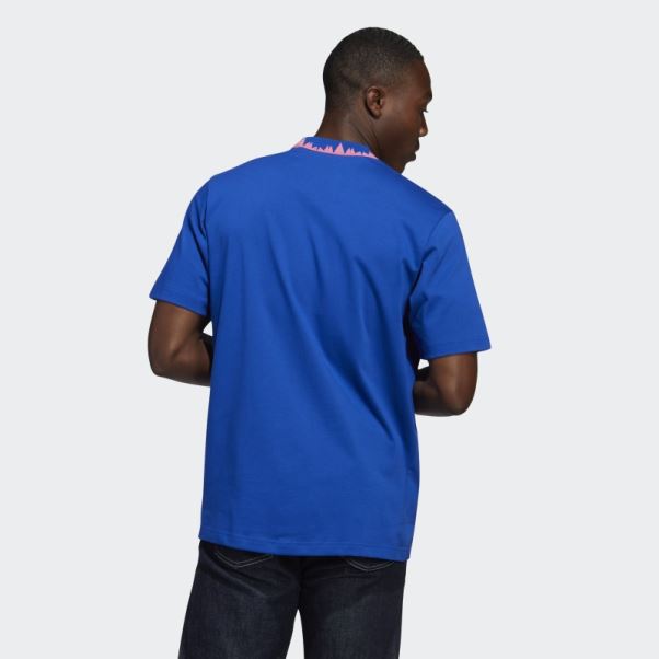 Juventus Lifestyler T-shirt En Coton épais Adidas Royal