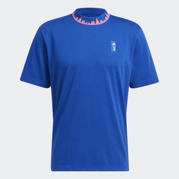 Juventus Lifestyler T-shirt En Coton épais Adidas Royal