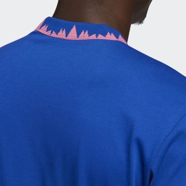 Juventus Lifestyler T-shirt En Coton épais Adidas Royal