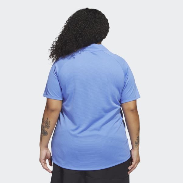 Polo De Golf Adidas Texture (taille Plus) Bleu