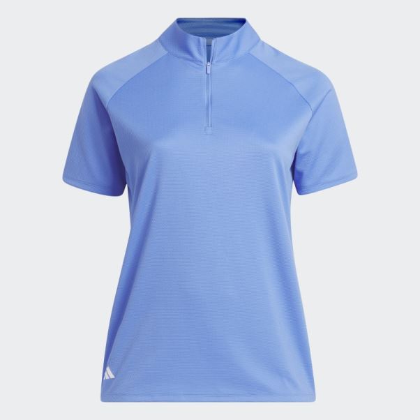 Polo De Golf Adidas Texture (taille Plus) Bleu