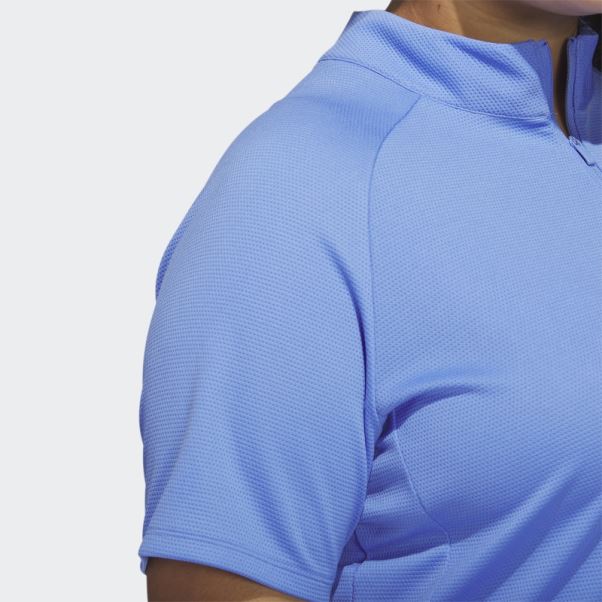 Polo De Golf Adidas Texture (taille Plus) Bleu