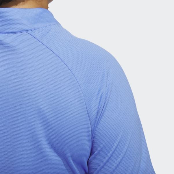Polo De Golf Adidas Texture (taille Plus) Bleu