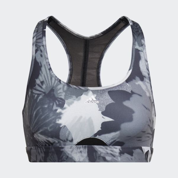 Soutien-gorge Imprimé Intégral à Maintien Moyen Powerreact Training Adidas Noir