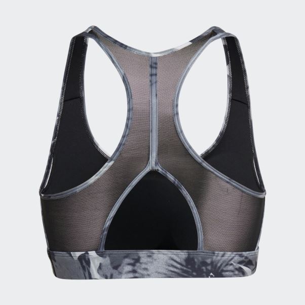 Soutien-gorge Imprimé Intégral à Maintien Moyen Powerreact Training Adidas Noir