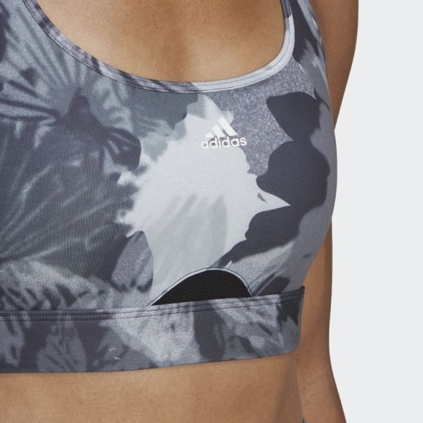 Soutien-gorge Imprimé Intégral à Maintien Moyen Powerreact Training Adidas Noir