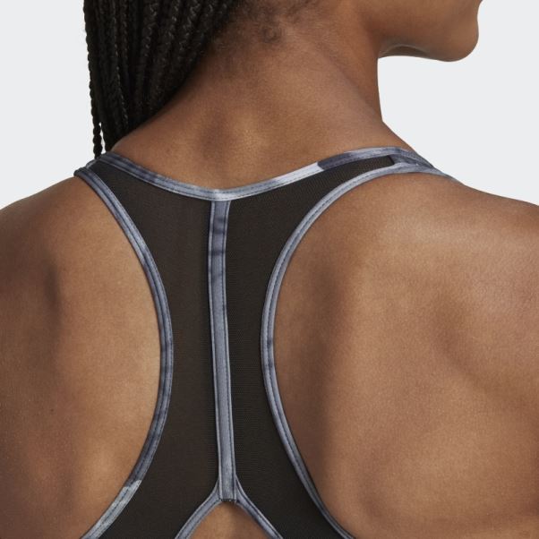 Soutien-gorge Imprimé Intégral à Maintien Moyen Powerreact Training Adidas Noir