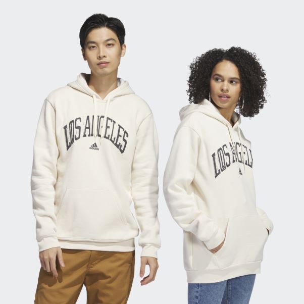 Sweat à Capuche Graphique Adidas Los Angeles Blanc (non Genré)
