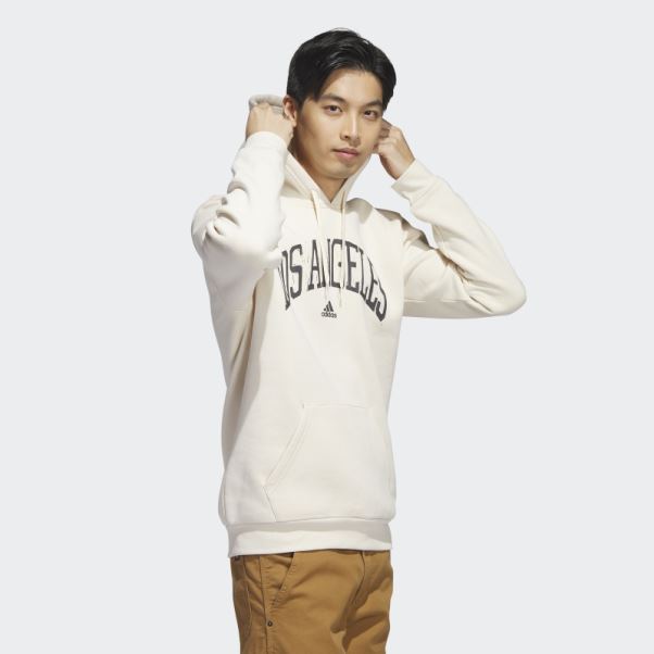 Sweat à Capuche Graphique Adidas Los Angeles Blanc (non Genré)
