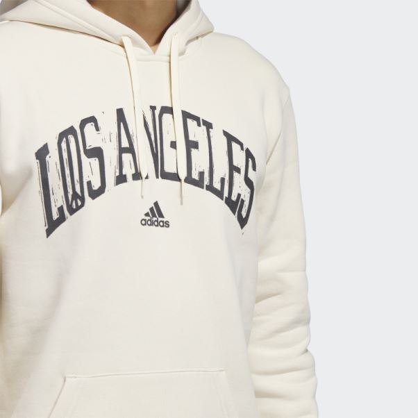Sweat à Capuche Graphique Adidas Los Angeles Blanc (non Genré)
