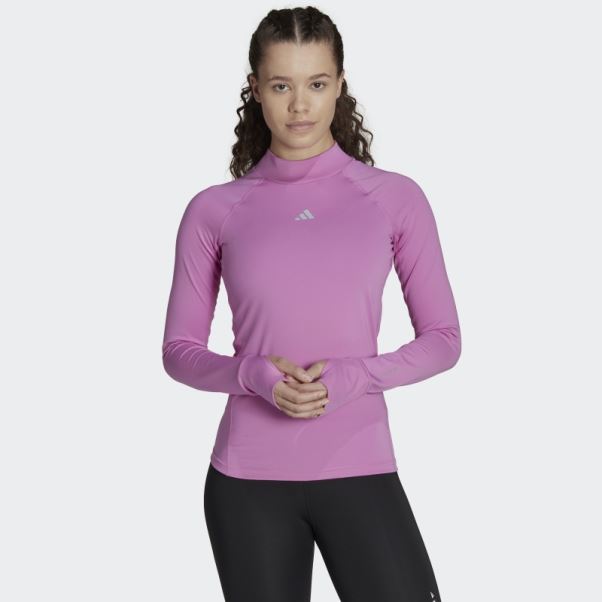 Techfit Aeroready Warm Haut D'entraînement à Manches Longues Adidas Lilas