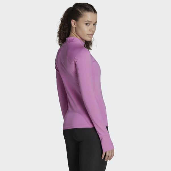 Techfit Aeroready Warm Haut D'entraînement à Manches Longues Adidas Lilas