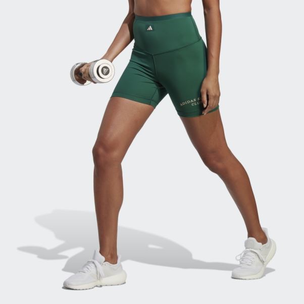 Leggings Sports Club Short Taille Haute Adidas Vert