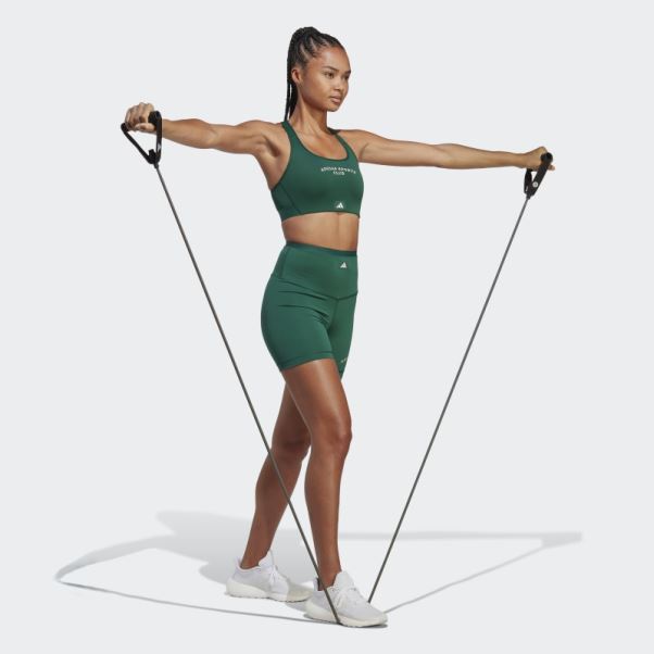 Leggings Sports Club Short Taille Haute Adidas Vert