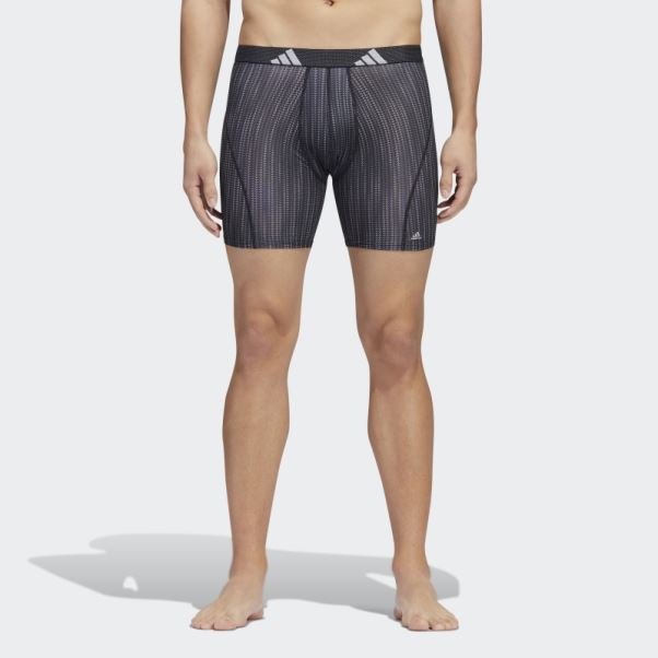 3 Paires De Caleçons Boxers Graphiques En Mesh Performance Noirs Adidas