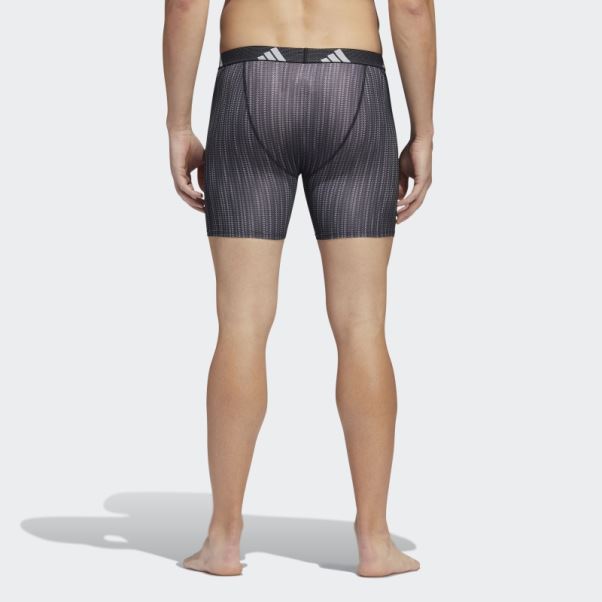 3 Paires De Caleçons Boxers Graphiques En Mesh Performance Noirs Adidas
