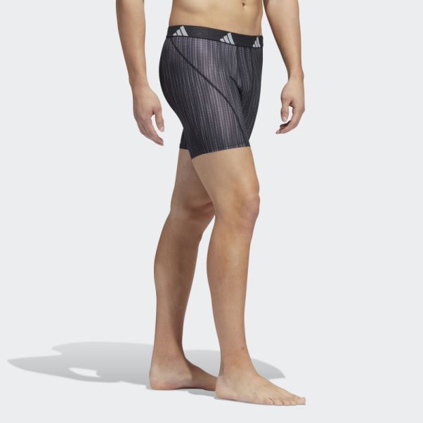 3 Paires De Caleçons Boxers Graphiques En Mesh Performance Noirs Adidas