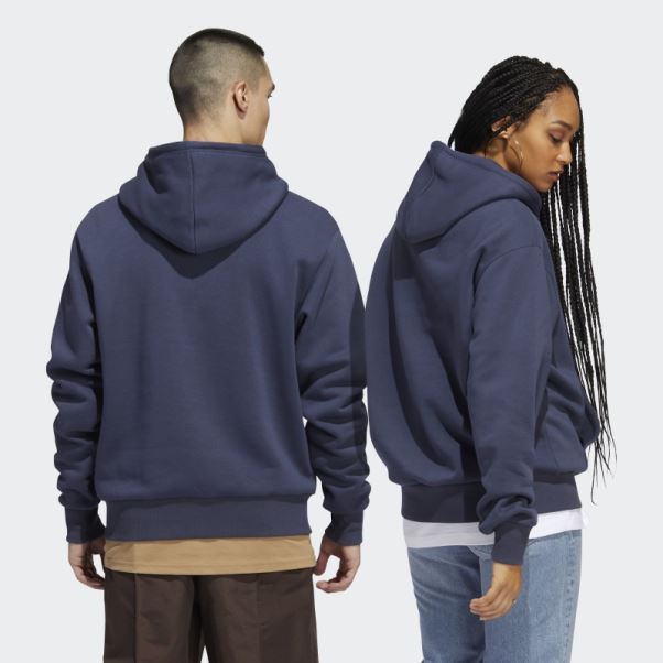 Sweat à Capuche Message Adidas Maite Steenhoudt Bleu Marine