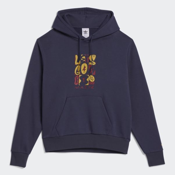 Sweat à Capuche Message Adidas Maite Steenhoudt Bleu Marine