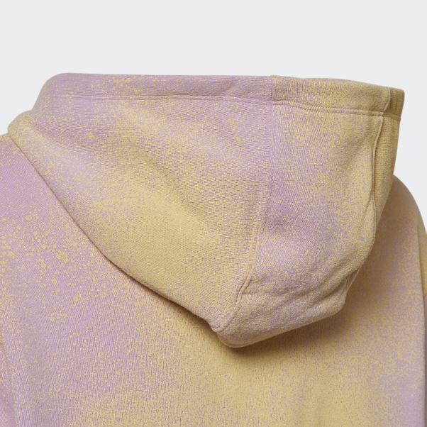 Sweat à Capuche Court Imprimé Graphique Adidas Lilas