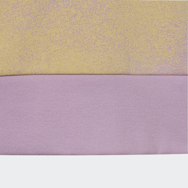 Sweat à Capuche Court Imprimé Graphique Adidas Lilas
