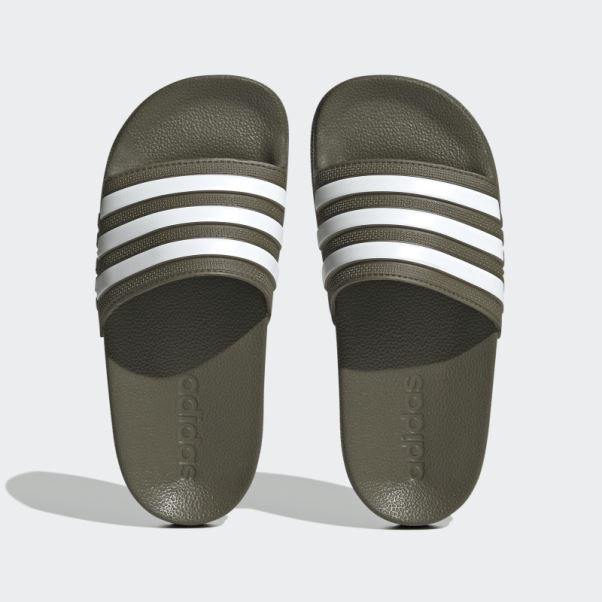 Adidas Adilette Toboggan De Douche Olive