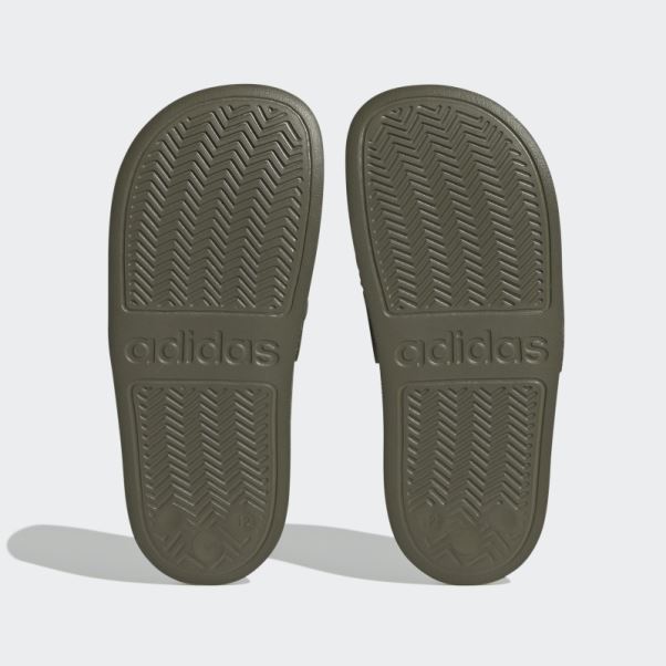 Adidas Adilette Toboggan De Douche Olive
