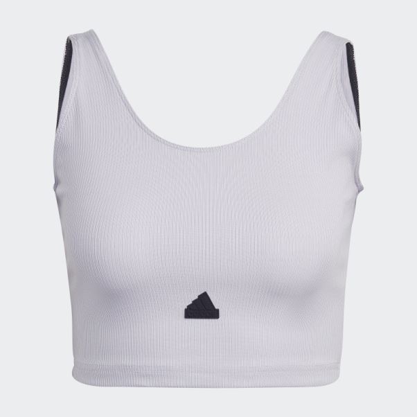 Adidas Top Court Côtelé Argent Aube