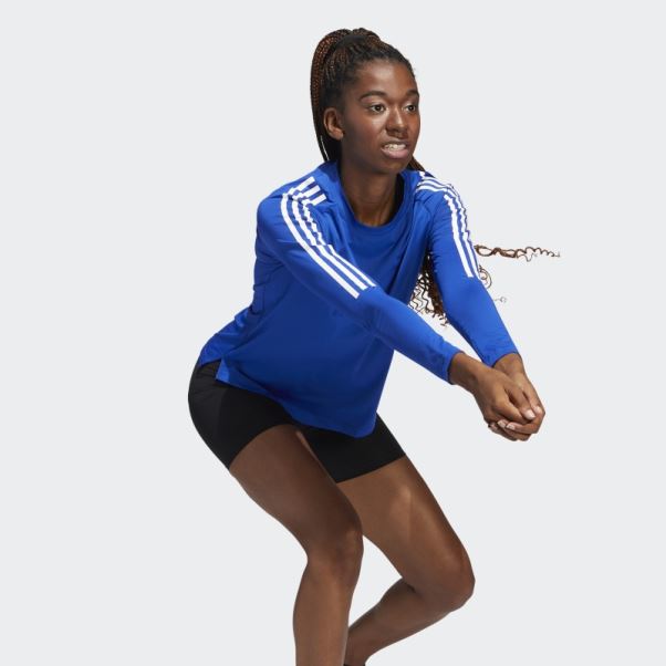 Adidas Maillot Manches Longues Hilo Bleu Royal