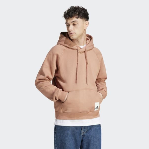 Sweat à Capuche Adidas Lounge Fleece Terre Battue