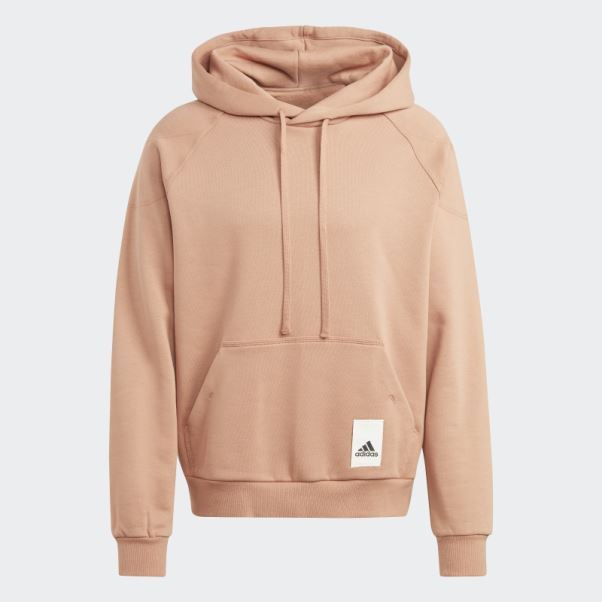 Sweat à Capuche Adidas Lounge Fleece Terre Battue