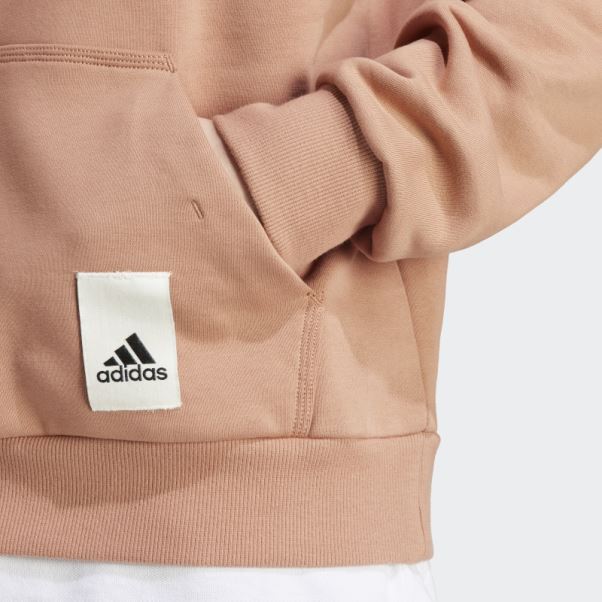 Sweat à Capuche Adidas Lounge Fleece Terre Battue