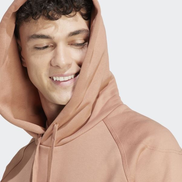 Sweat à Capuche Adidas Lounge Fleece Terre Battue