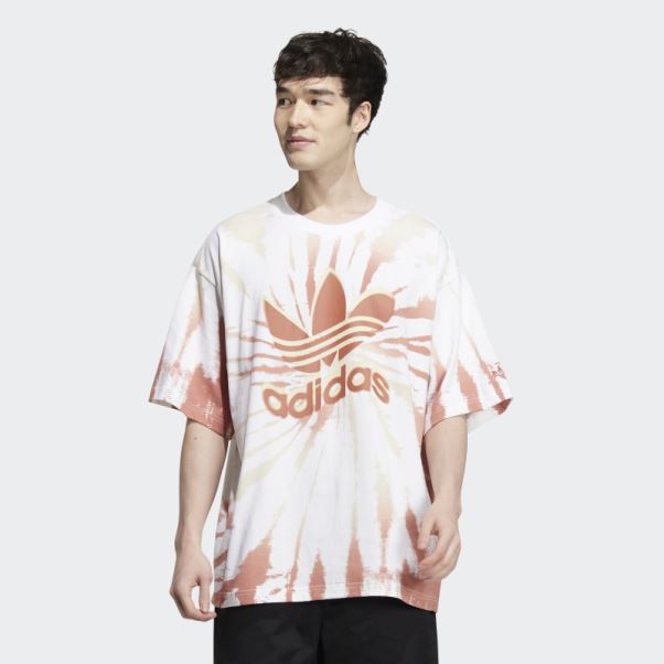 T-shirt Extérieur Tie-dye Blanc Adidas