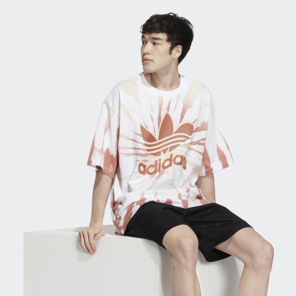 T-shirt Extérieur Tie-dye Blanc Adidas
