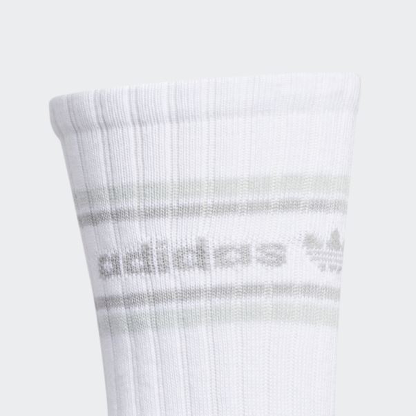 Adidas Forum Rib Crew Chaussettes Blanches 3 Paires