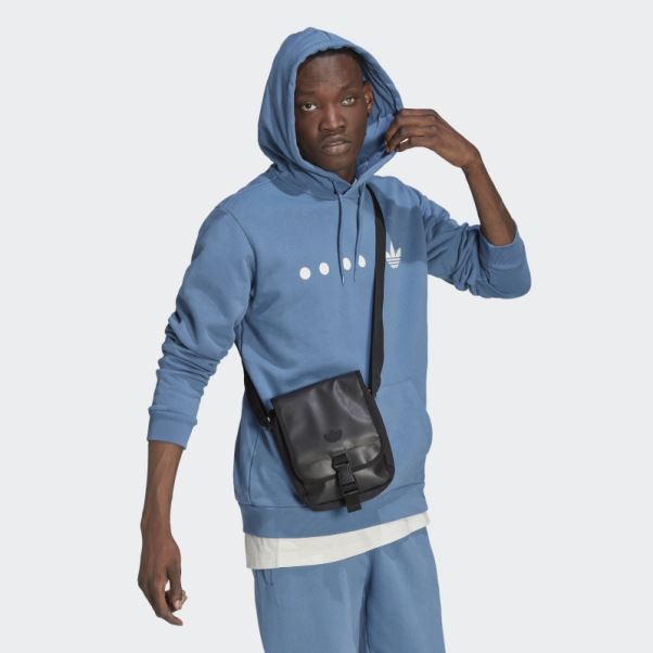 Adidas Sweat à Capuche Logo Reclaim Bleu Altéré