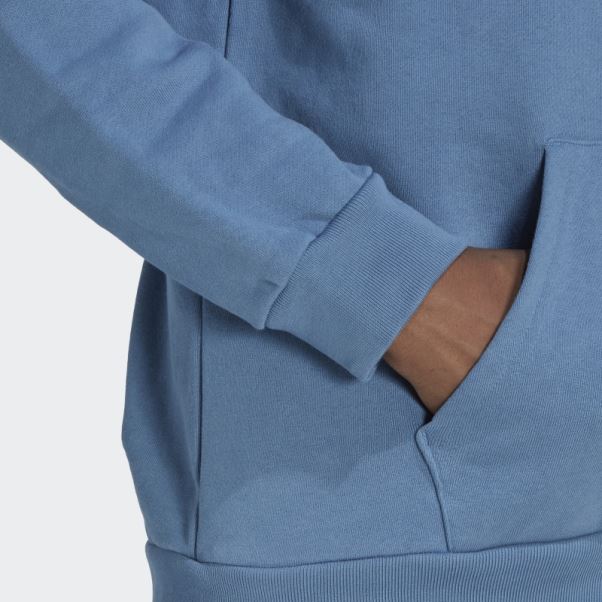 Adidas Sweat à Capuche Logo Reclaim Bleu Altéré