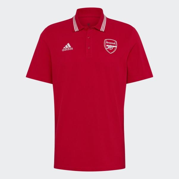 Polo Adidas Arsenal 3 Bandes écarlate