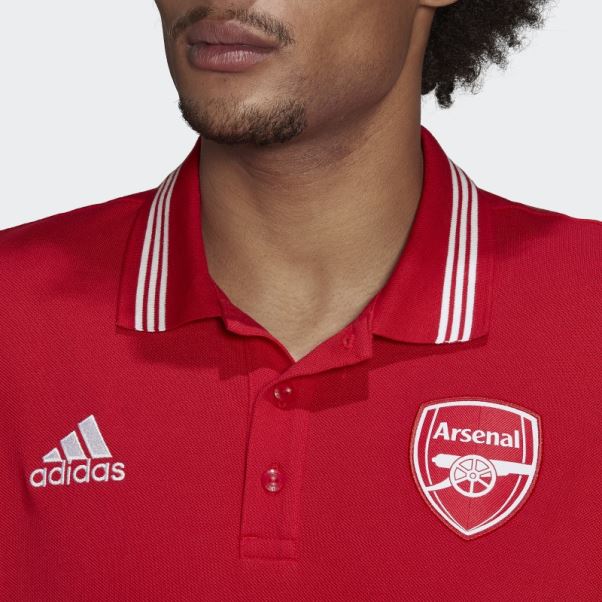Polo Adidas Arsenal 3 Bandes écarlate