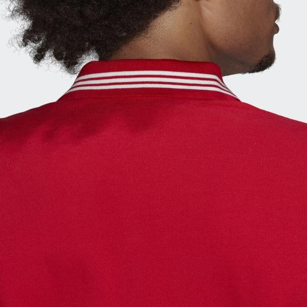 Polo Adidas Arsenal 3 Bandes écarlate