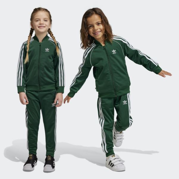 Adidas Survetement Adicolor Sst Vert Fonce