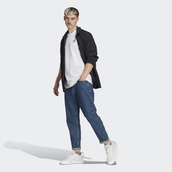 Adicolor Classics T-shirt Trèfle Boxy Dos Et Devant Blanc Adidas