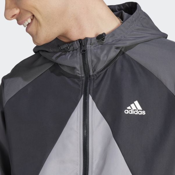 Adidas Survetement Colorblock Gris