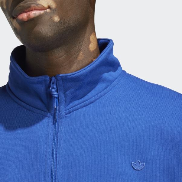 Adidas Adicolor Contempo Sweat Mi-zip Crew Bleu