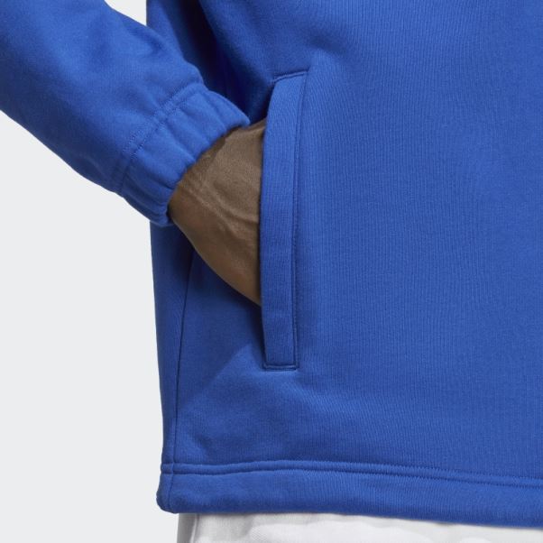 Adidas Adicolor Contempo Sweat Mi-zip Crew Bleu